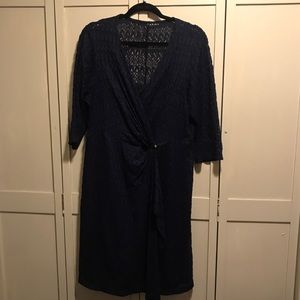 🌟 DARK BLUE CINCHED AT WAIST DRESS🌟